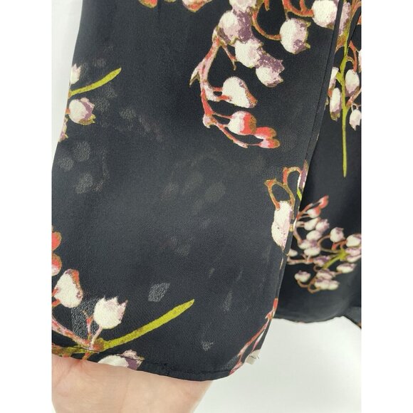 NWT MM Couture By Miss Me Chiffon Floral Bell Sleeve Dress Tie Back Sz M Boho - Picture 6 of 13